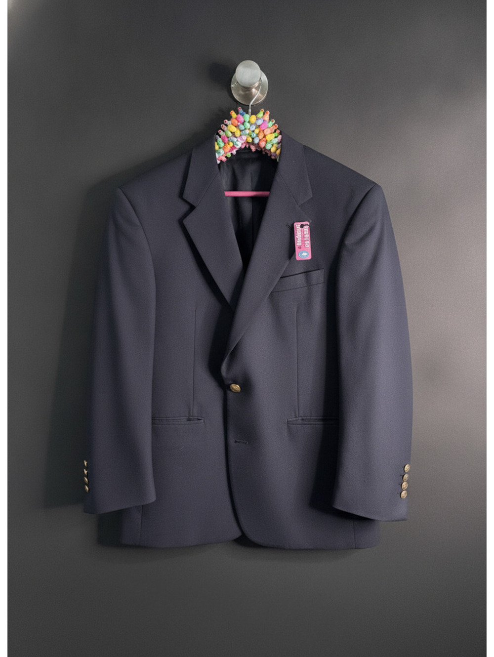 Men's Blazer Navy Two-Button Size 42R